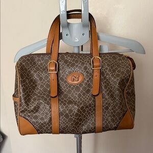 Nina Ricci Brown Patterned Satchel